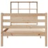Cama con estantería sin colchón madera maciza de pino