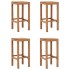 Taburetes de barra de cocina 4 unidades madera maciza de