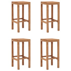 Taburetes de barra de cocina 4 unidades madera maciza de