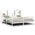 Cama con estantería sin colchón madera maciza blanca 200x200