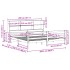 Cama con estantería sin colchón madera maciza blanca 200x200
