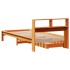 Sofá con estantería sin colchón madera maciza marrón 90x200