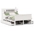 Cama con estantería sin colchón madera maciza blanca 160x200