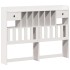 Cama con estantería sin colchón madera maciza blanca 160x200