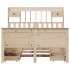 Cama con estantería sin colchón madera maciza de pino