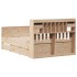 Cama con estantería sin colchón madera maciza de pino