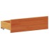 Cama con estantería sin colchón madera maciza marrón 140x200