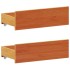 Cama con estantería sin colchón madera maciza marrón 140x190