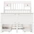 Cama con estantería sin colchón madera maciza blanca 135x190