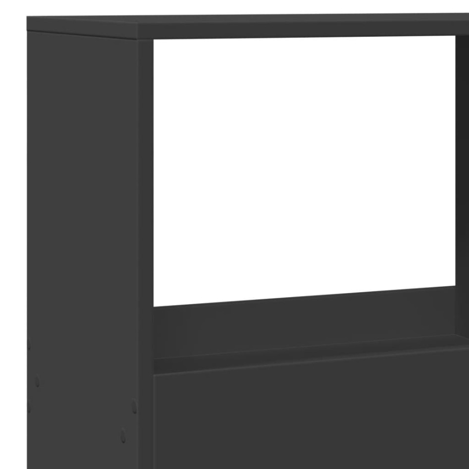 Separador de ambientes madera ingeniería negro 100x33x155,5