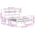 Cama sin colchón madera maciza de pino marrón cera 140x200