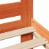 Cama sin colchón madera maciza de pino marrón cera 140x190