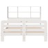 Estructura de cama sin colchón madera de pino blanca 150x200
