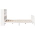 Estructura de cama sin colchón madera de pino blanca 150x200