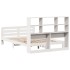 Estructura de cama sin colchón madera de pino blanca 150x200