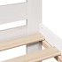 Estructura de cama sin colchón madera de pino blanca 150x200