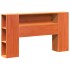 Estructura de cama sin colchón madera maciza marrón 135x190