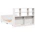 Cama con estantería sin colchón madera maciza blanca 160x200