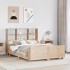 Cama con estantería sin colchón madera maciza 150x200
