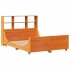 Cama con estantería sin colchón madera maciza marrón