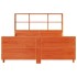 Cama con estantería sin colchón madera maciza marrón