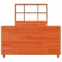 Cama con estantería sin colchón madera maciza marrón 90x190