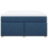 Cama box spring con colchón tela azul 160x200