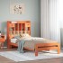 Sofá con estantería sin colchón madera maciza marrón 90x200