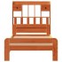Sofá con estantería sin colchón madera maciza marrón 90x200