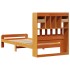 Sofá con estantería sin colchón madera maciza marrón 90x200