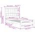 Sofá con estantería sin colchón madera maciza marrón 90x200