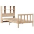 Cama con estantería sin colchón madera maciza de pino