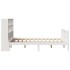 Cama con estantería sin colchón madera maciza blanca 160x200