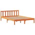 Cama con estantería sin colchón madera maciza marrón