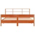 Cama con estantería sin colchón madera maciza marrón