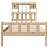 Cama con estantería sin colchón madera maciza de pino