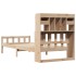Cama con estantería sin colchón madera maciza de pino