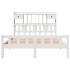 Cama con estantería sin colchón madera maciza blanca 160x200