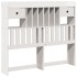 Cama con estantería sin colchón madera maciza blanca 160x200