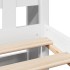 Cama con estantería sin colchón madera maciza blanca 160x200