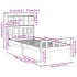Cama con estantería sin colchón madera maciza marrón 75x190