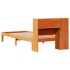Cama con estantería sin colchón madera maciza marrón 75x190