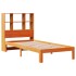 Sofá con estantería sin colchón madera maciza marrón 90x200