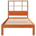 Sofá con estantería sin colchón madera maciza marrón 90x200