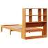 Sofá con estantería sin colchón madera maciza marrón 90x200