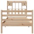 Cama con estantería sin colchón madera maciza de pino 75x190