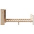Cama con estantería sin colchón madera maciza de pino 75x190