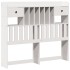 Cama con estantería sin colchón madera maciza blanca 135x190