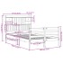 Cama con estantería sin colchón madera maciza blanca 135x190