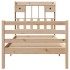 Cama con estantería sin colchón madera maciza de pino